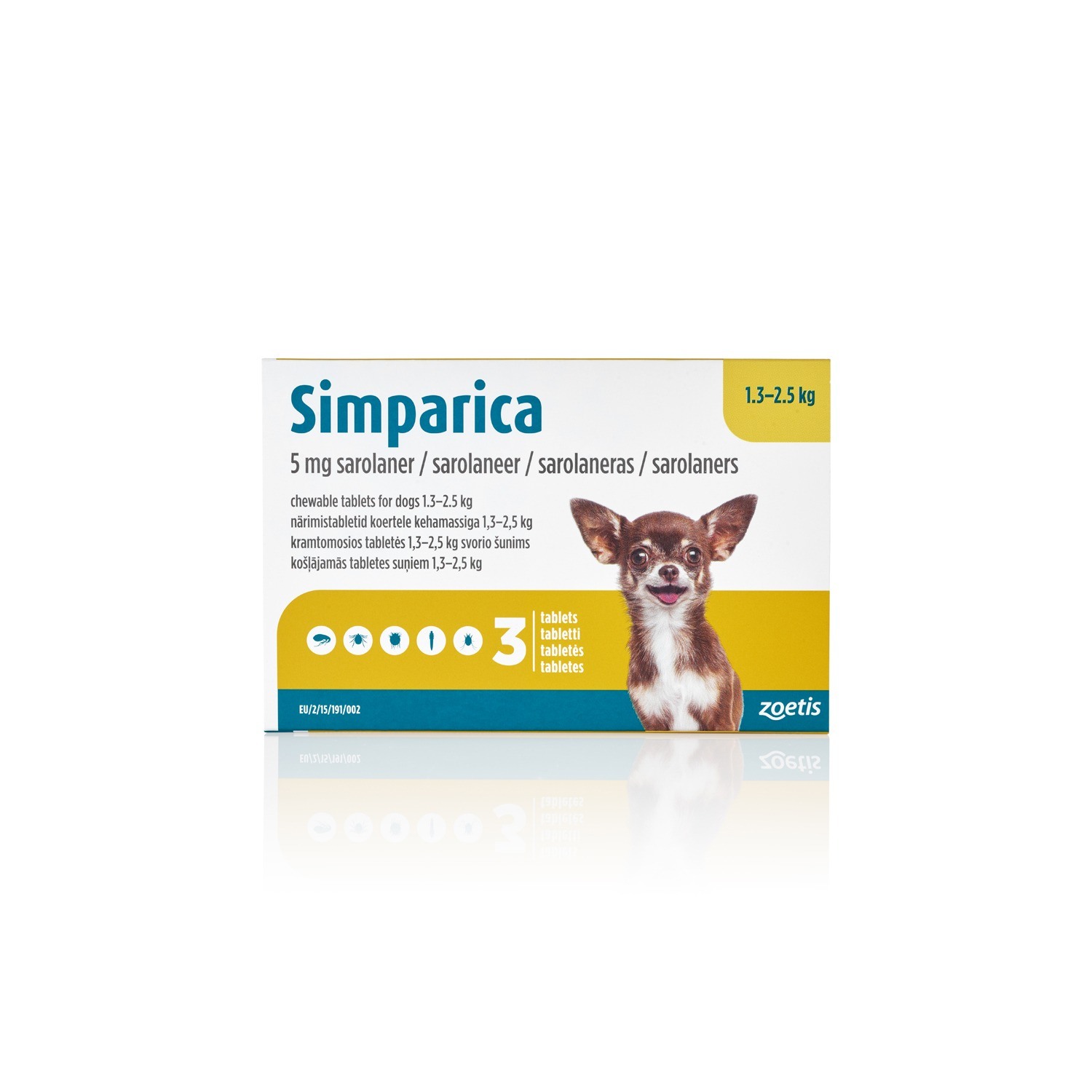 5mg (1.3-2.5kg) » Pack of 3 Chewable Tablets