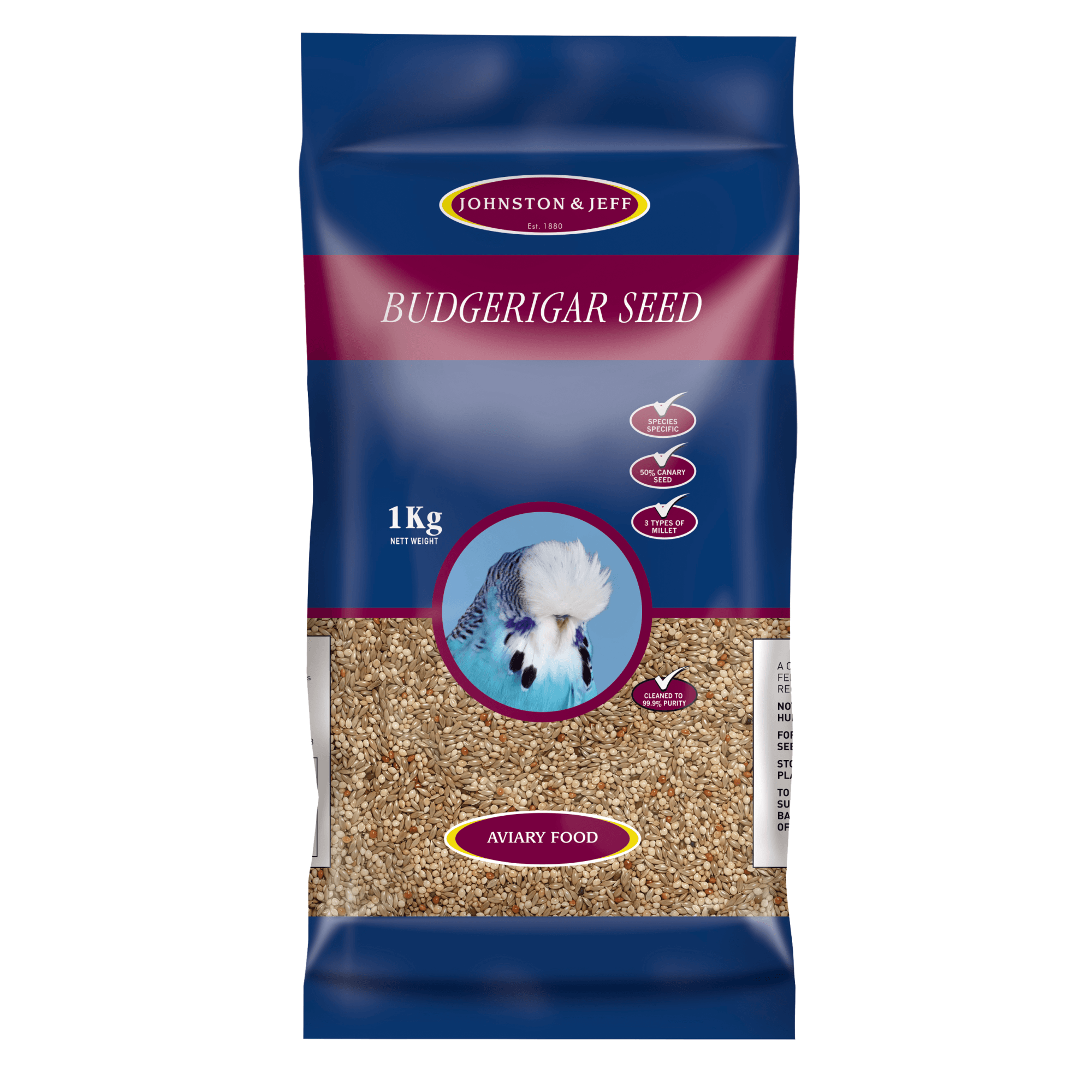 Johnston And Jeff Budgerigar Seed Bird Food - 1Kg