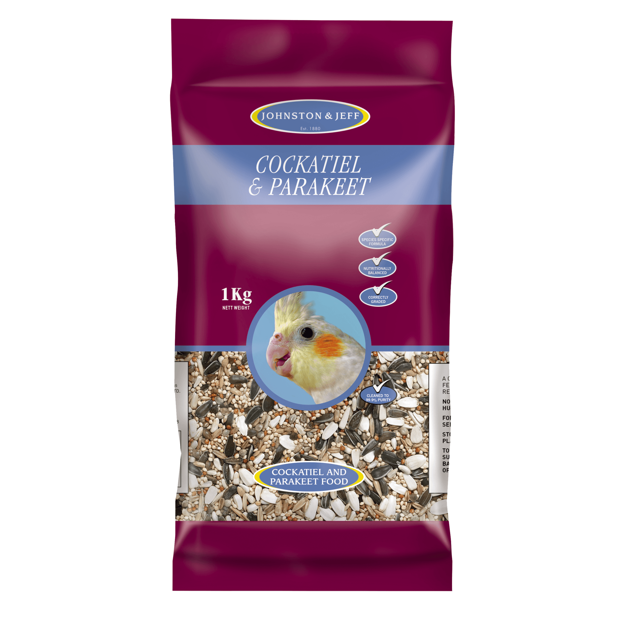 Johnston And Jeff Cockatiel And Parakeet Food - 1Kg