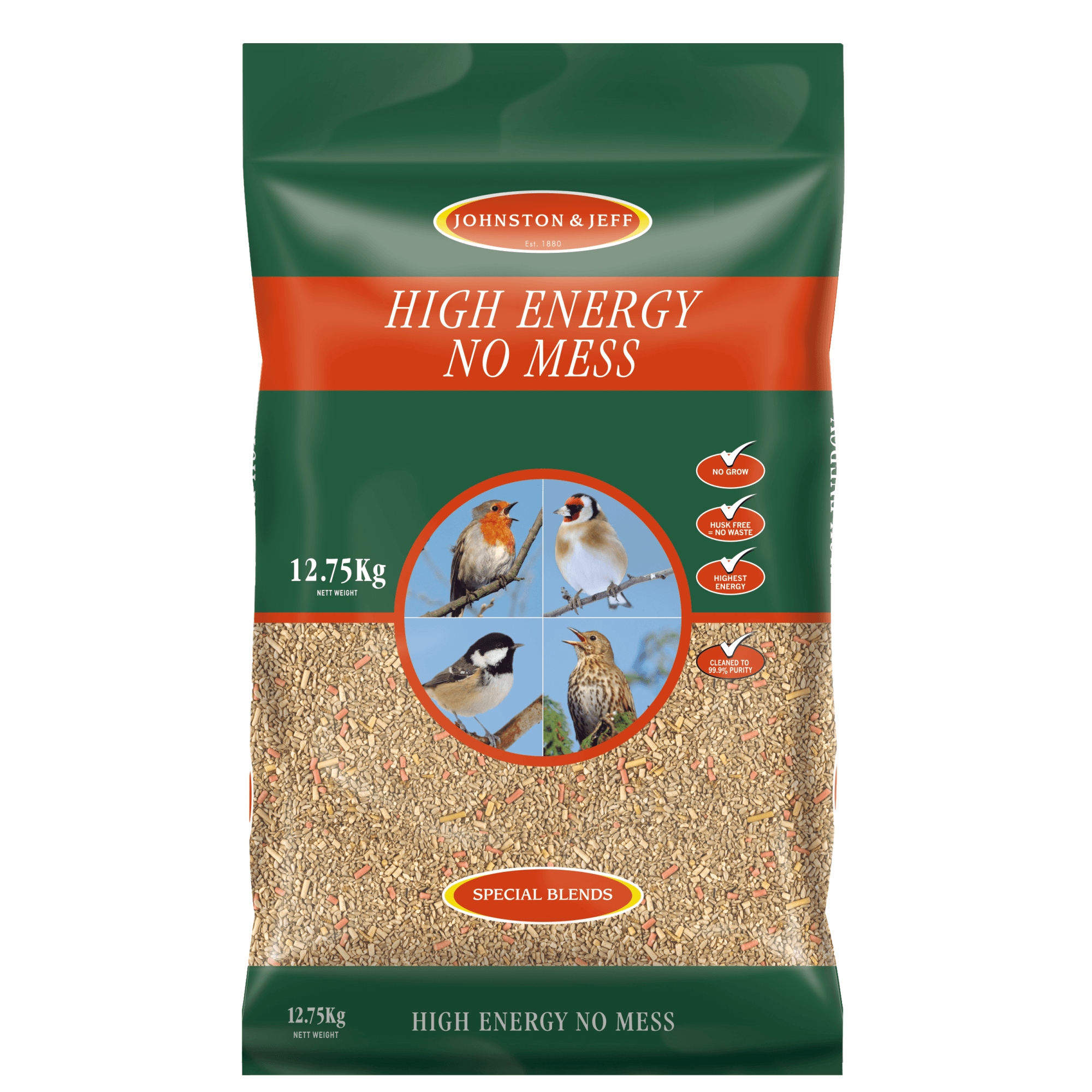 Johnston And Jeff High Energy No Mess Bird Food - 12.75Kg