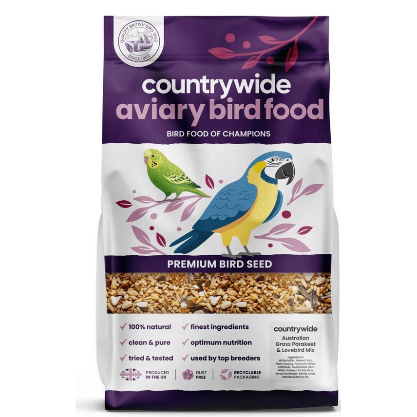 Countrywide Australian Grass Parakeet And Lovebird Food - 20Kg