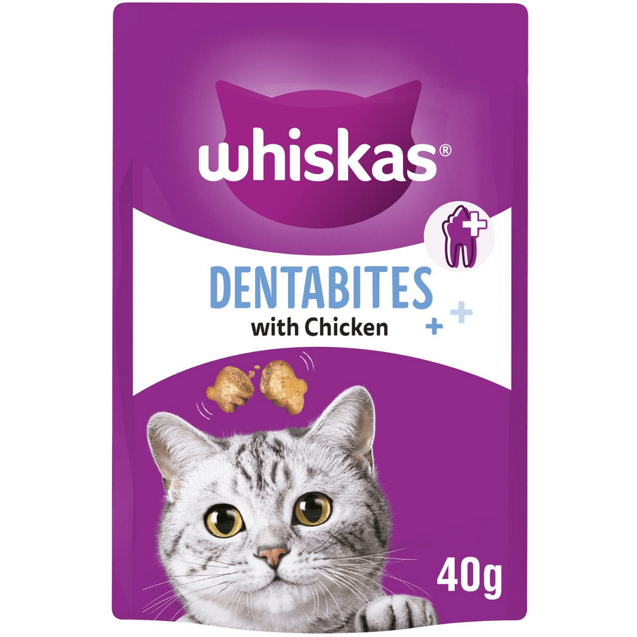 Whiskas Dentabites Chicken Cat Treats - 40G