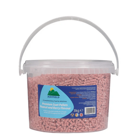 Mayfield Premium Suet Pellets Peanut And Mealworm Wild Bird Food - 3Kg