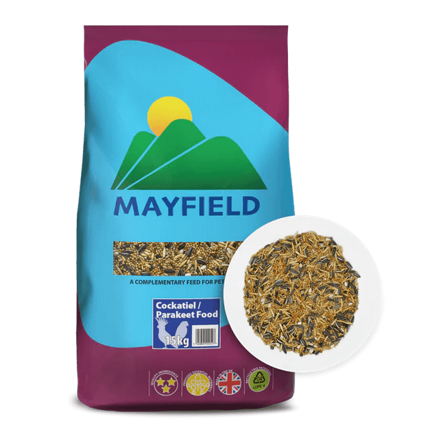 Mayfield Cockatiel/Parakeet Bird Food - White/Red 15Kg