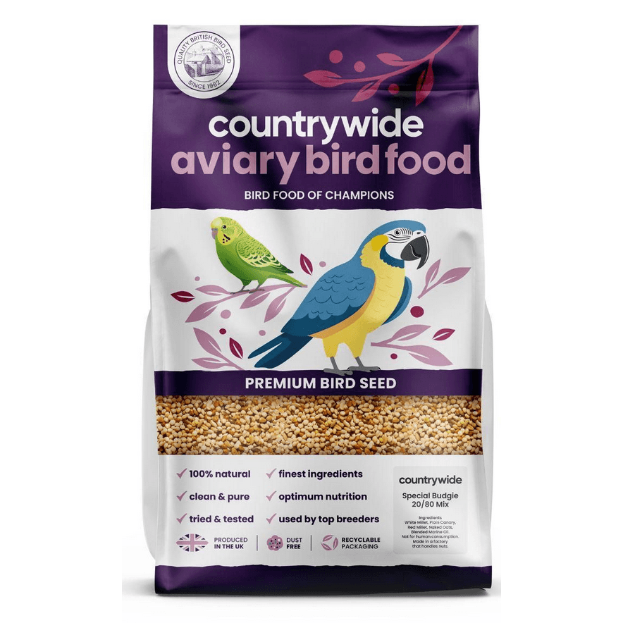 Countrywide Special Budgie 20/80 Mix Bird Food - Yellow 20Kg