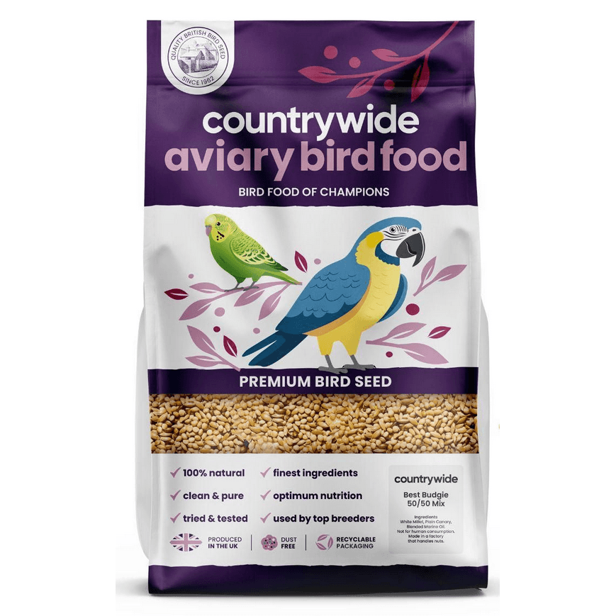 Countrywide Best Budgie 50/50 Mix Bird Food - Yellow/White 20Kg