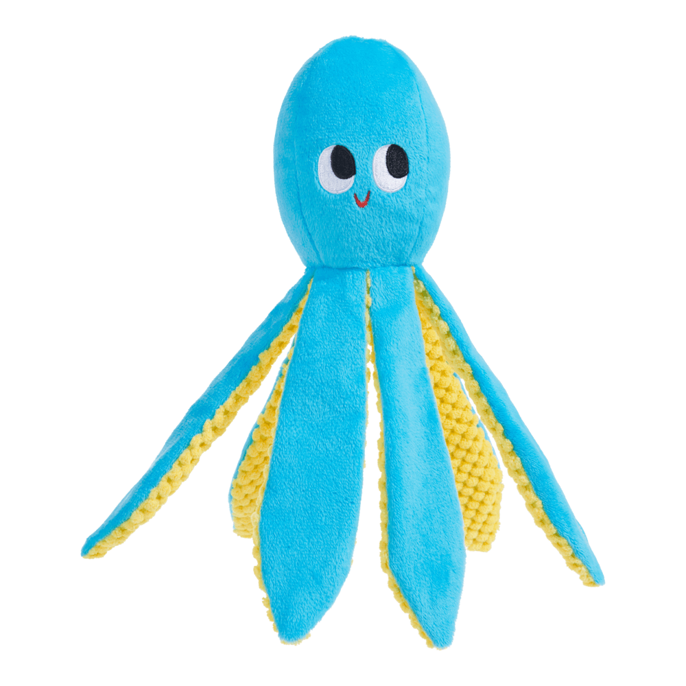 Bark Odd Otto Dog Toy - Blue/Yellow