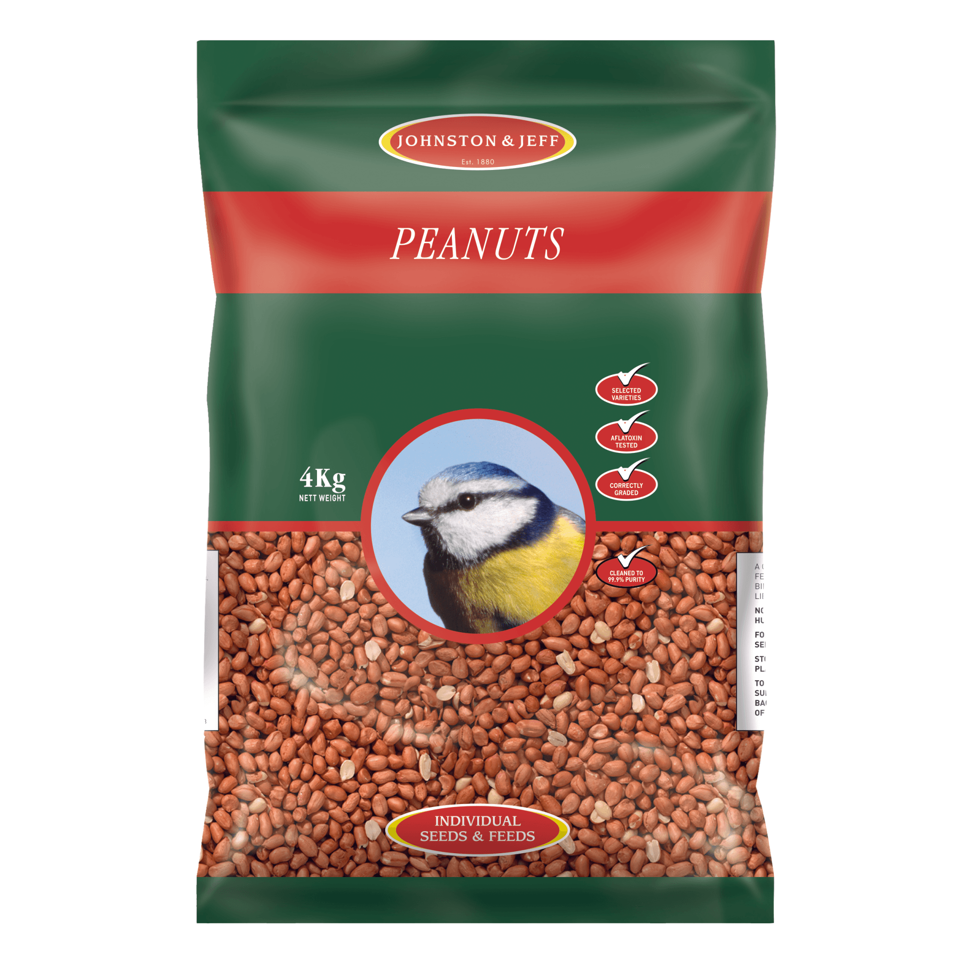 Johnston And Jeff Peanuts Wild Bird Food - 4Kg