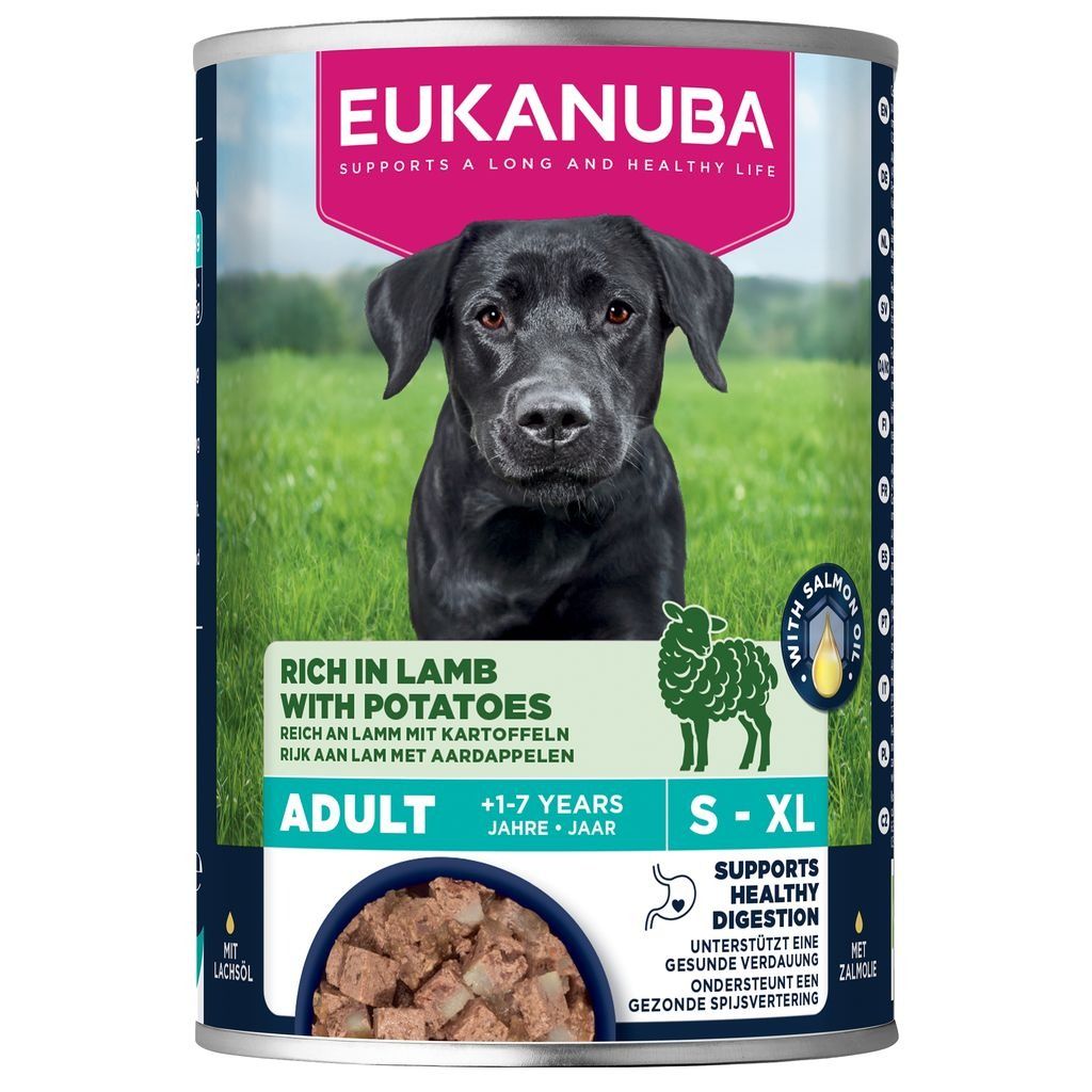 Eukanuba Rich In Lamb With Potatoes Adult Wet Dog Food - X 400G Salmon Size 6