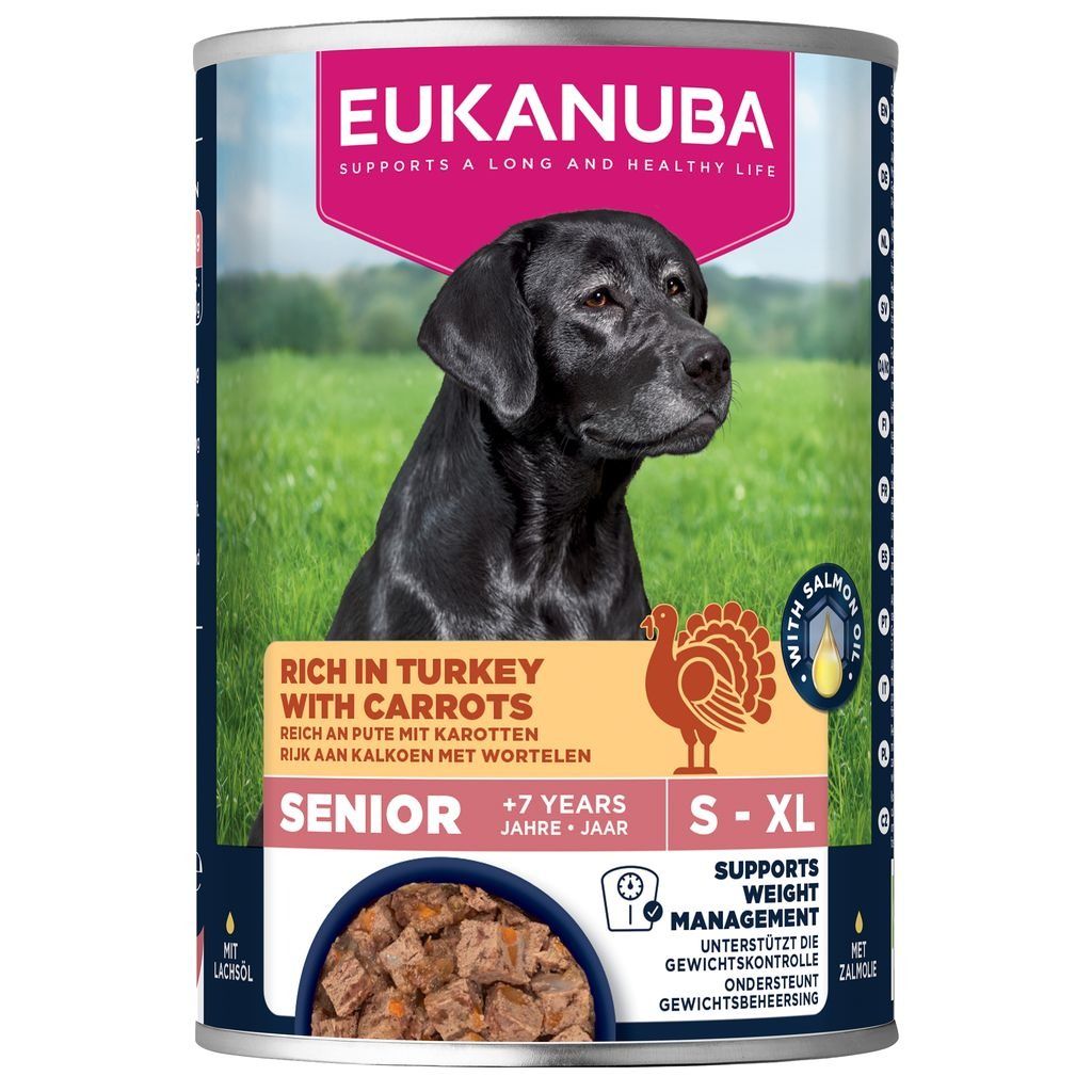Eukanuba Rich In Turkey With Carrots Senior Wet Dog Food - X 400G Salmon Size 6