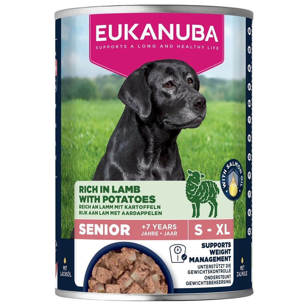 Eukanuba Rich In Lamb With Potatoes Senior Wet Dog Food - X 400G Salmon Size 6