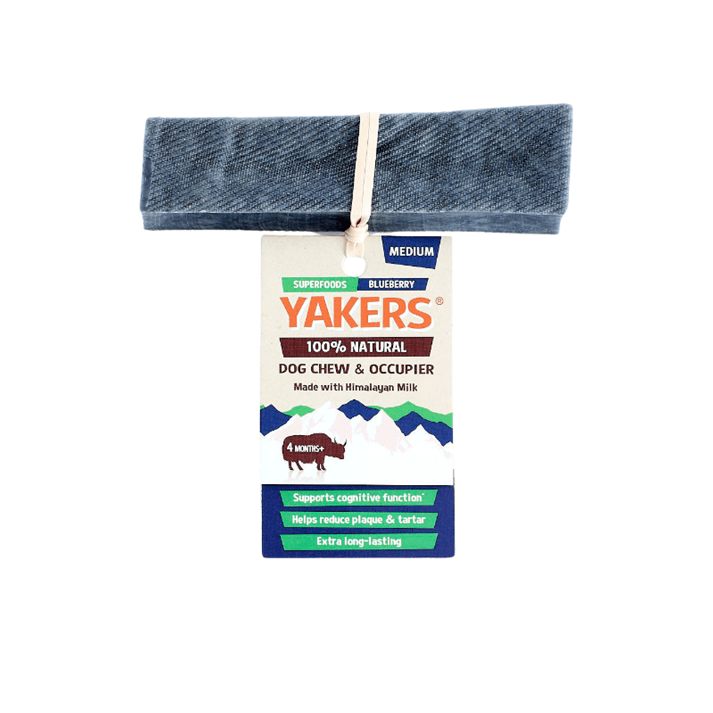 Yakers Dog Treat Chew Superfoods Blueberry - Medium