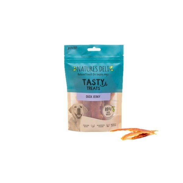 Petello Natures Deli Jerky Dog Treats - Duck - 100G