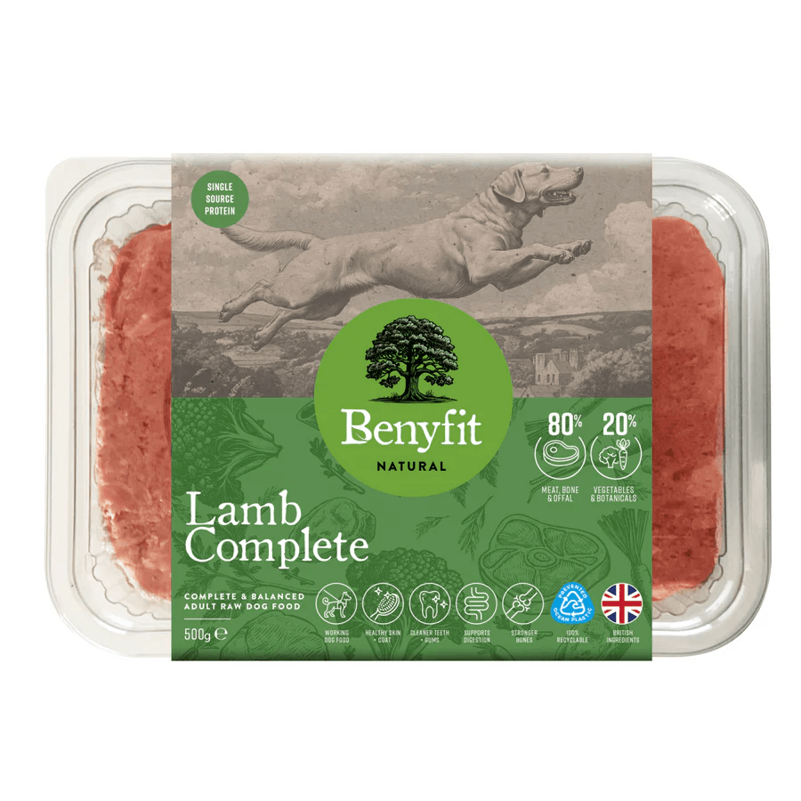 Benyfit Natural Lamb Complete Adult Raw Dog Food - 500G