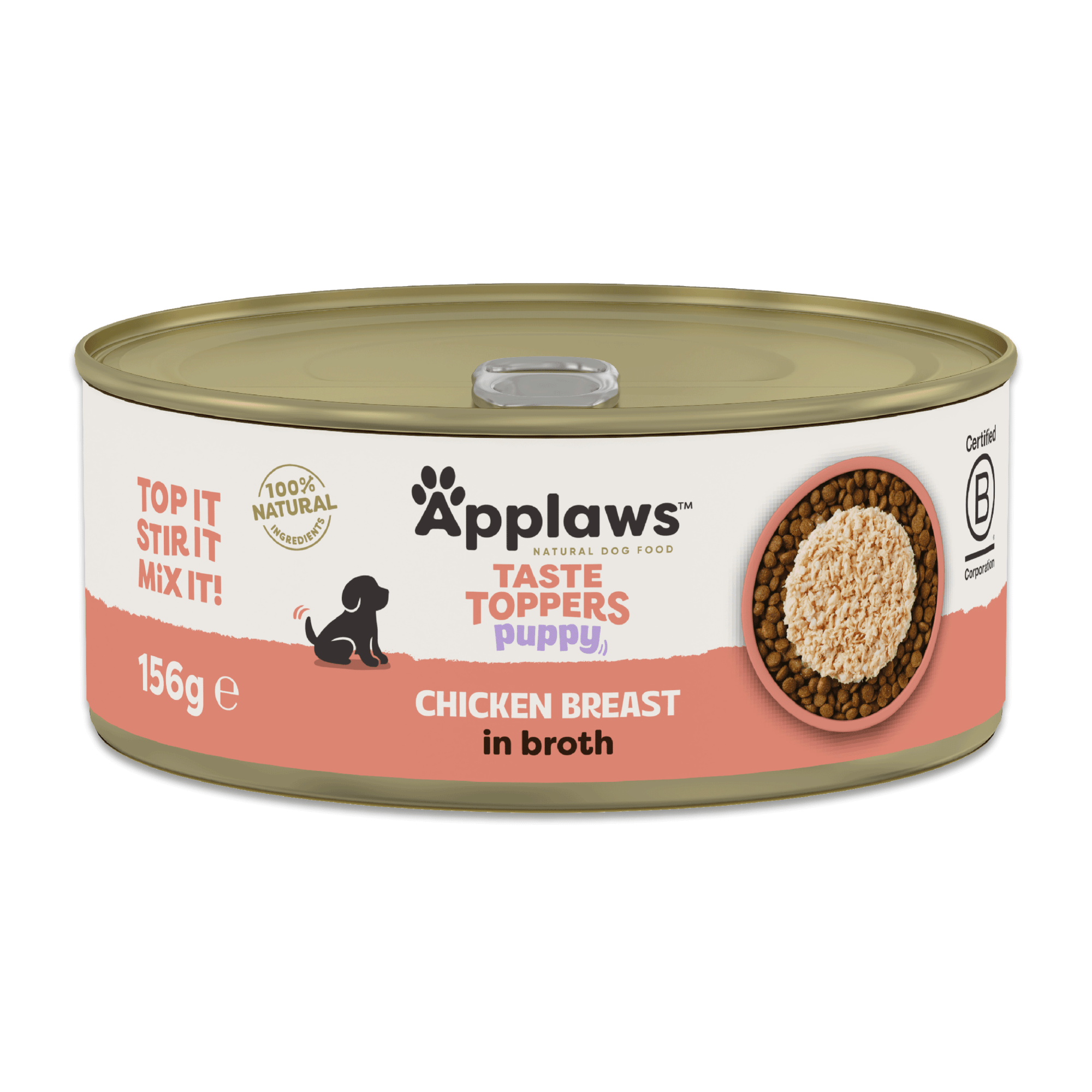 Applaws Taste Toppers Chicken Breast In Broth Puppy Tins - X 156G Size 6