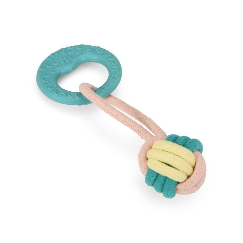Petface Little Rope Ball With Tpr Handle Dog Toy - Single Small