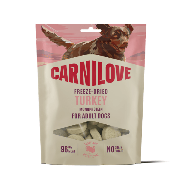 Carnilove Freeze-Dried Turkey Monoprotein Adult Dog Treats - Light 60G