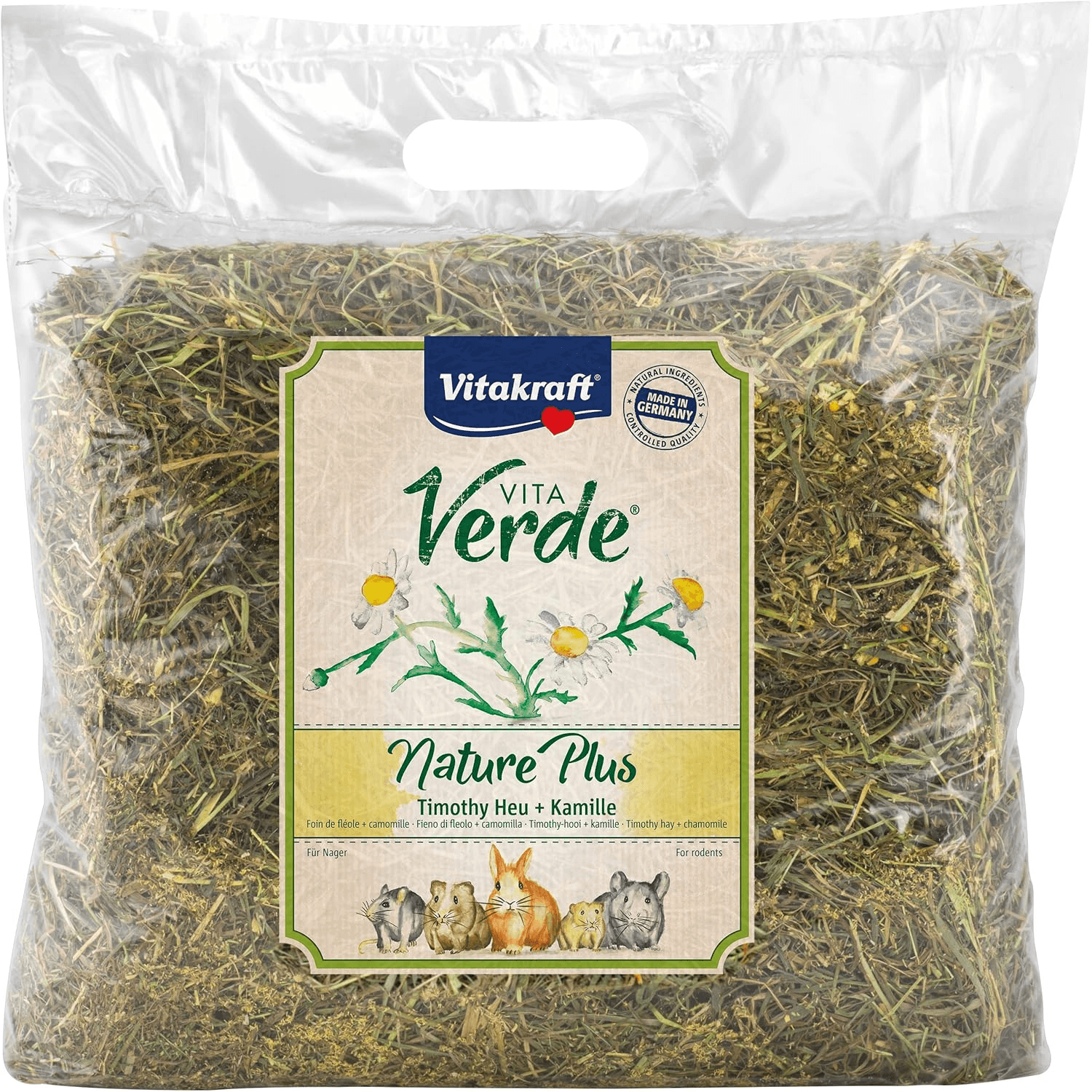 Vitakraft Vita Verde Nature Plus Hay And Camomile For Animals - 500G Small