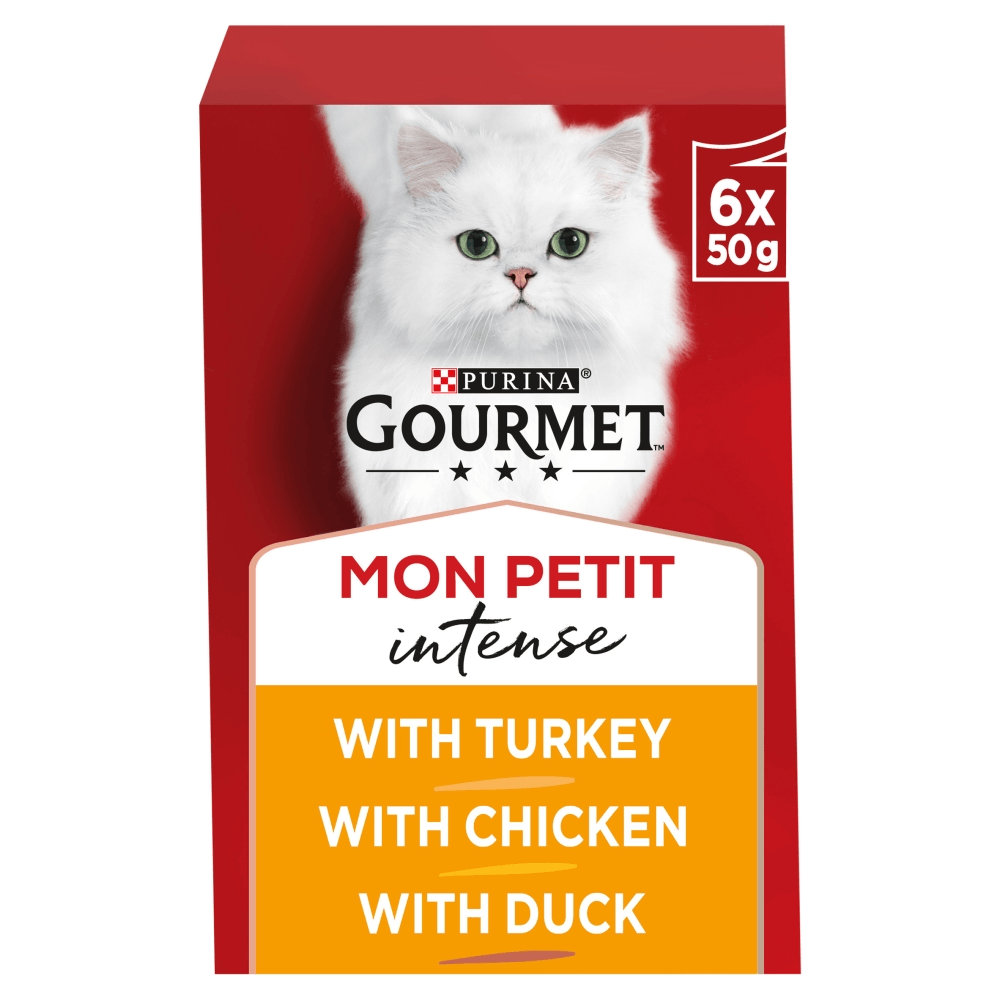 Gourmet Mon Petit Intense Fine Cuts Cat Food - Poultry Multipack - X 50G Size 48