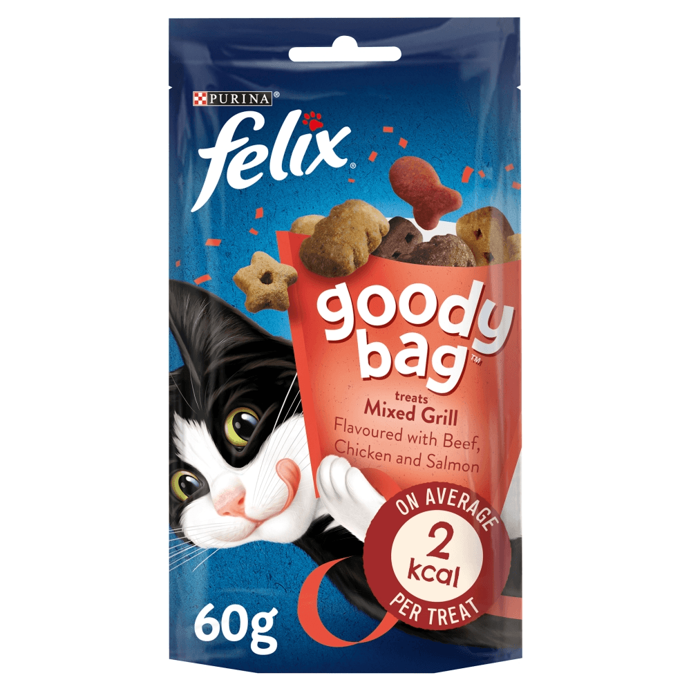 Felix Goody Bag Mixed Grill Beef, Chicken And Cat Treats - Salmon 60G