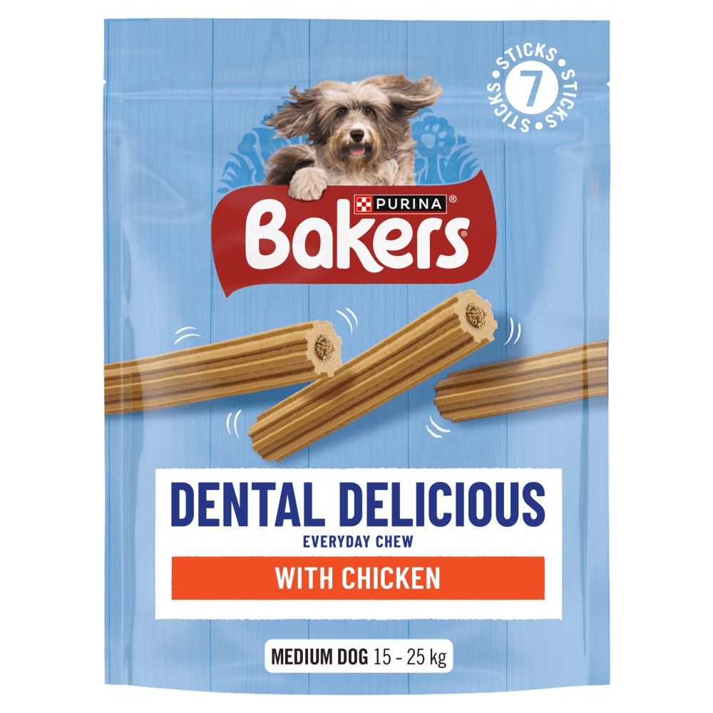 Bakers Dental Delicious Chicken Dog Chews - Chicken - 200G Medium