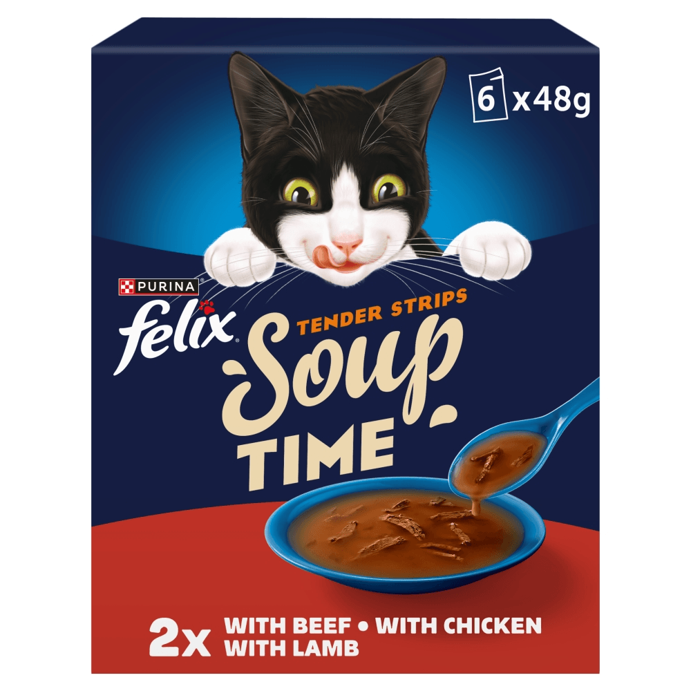 Felix Soup Tender Strips Farm Selection Wet Cat Food - X 48G Size 6