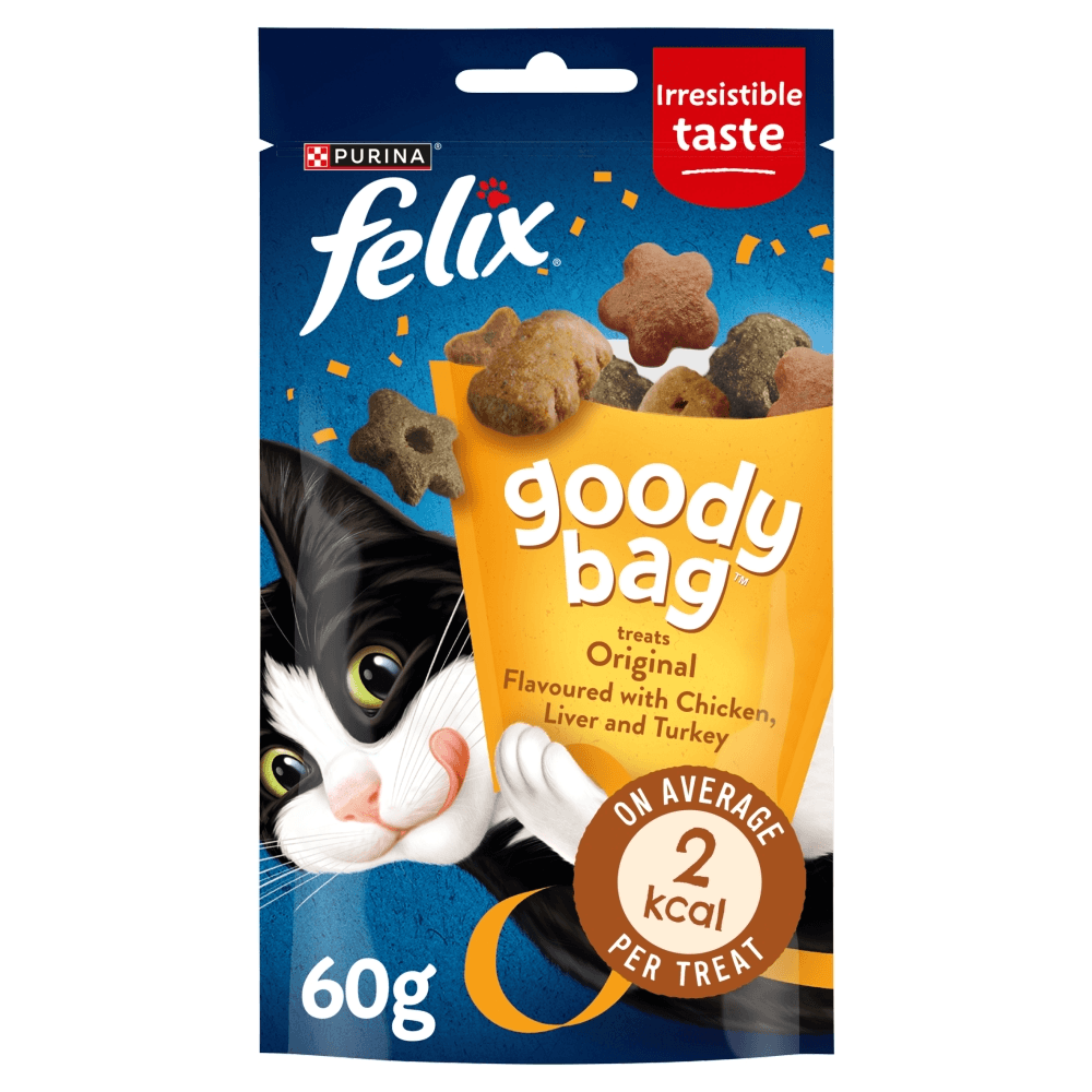 Felix Goody Bag Original Chicken, Liver And Turkey Cat Treats - 60G