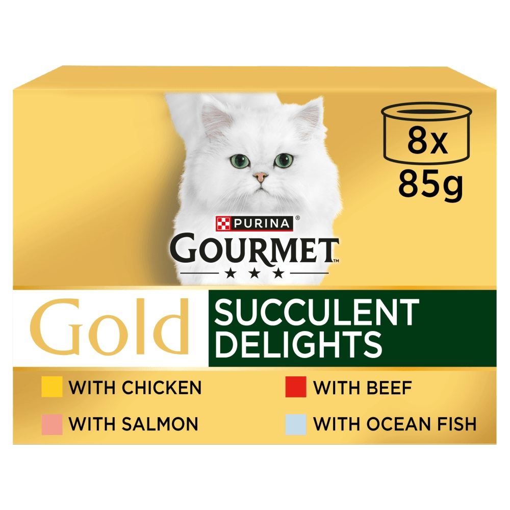 Gourmet Succulent Delights Wet Cat Food - X 85G Gold Size 8