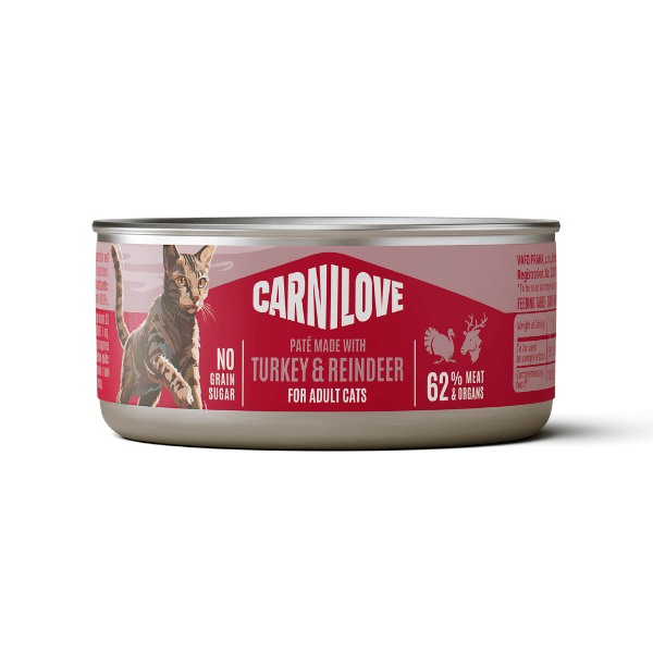 Carnilove Turkey And Reindeer Adult Cat Food - White/Grain 100G