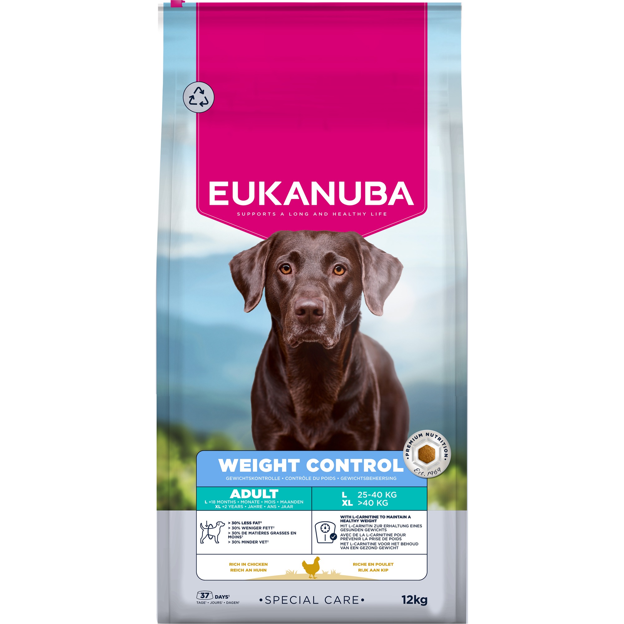 Eukanuba Weight Control Breed Adult Dog Food - 12Kg Light Large