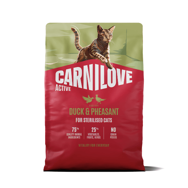 Carnilove Active Duck And Pheasant Cat Food For Sterilised Adult Cats Dry Food - Salmon/Grain/Yellow 2Kg