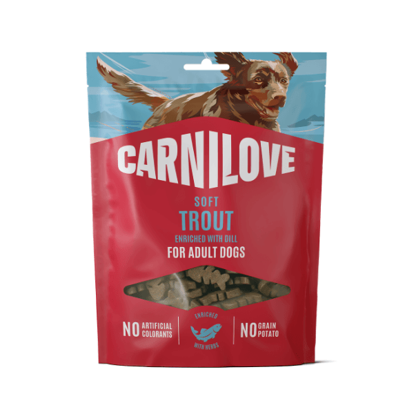Carnilove Trout Enriched With Dill Soft Dog Treats - Light/Grain/Yellow 200G