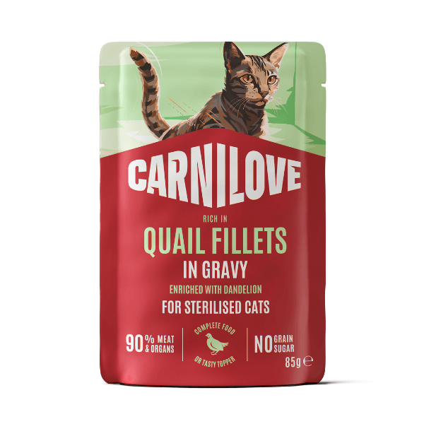 Carnilove Gravy Rich In Quail Enriched With Dandelion Wet Cat Food - X 85G Grain Size 24