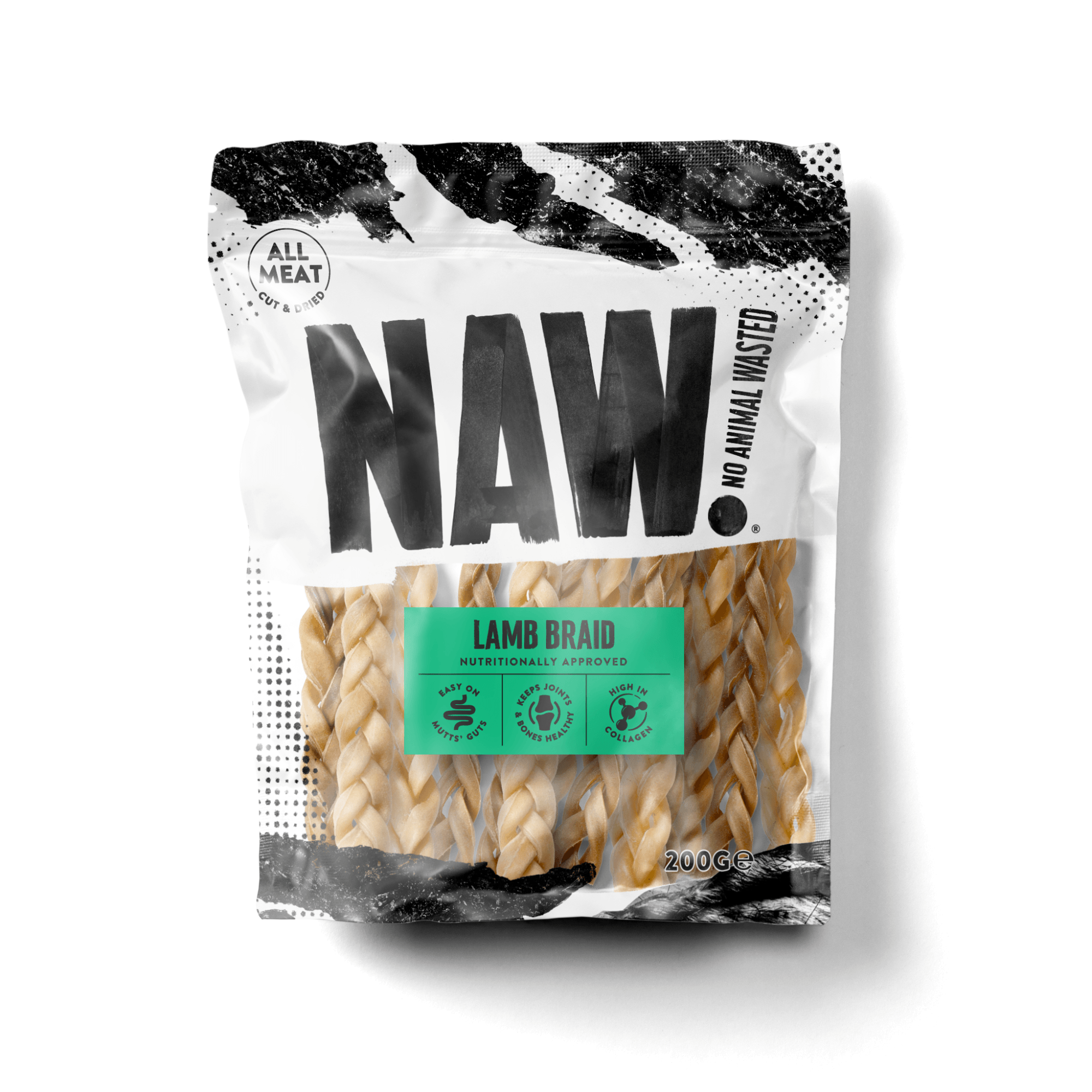 Naw Braided Lamb Dog Treats - Grain 120G