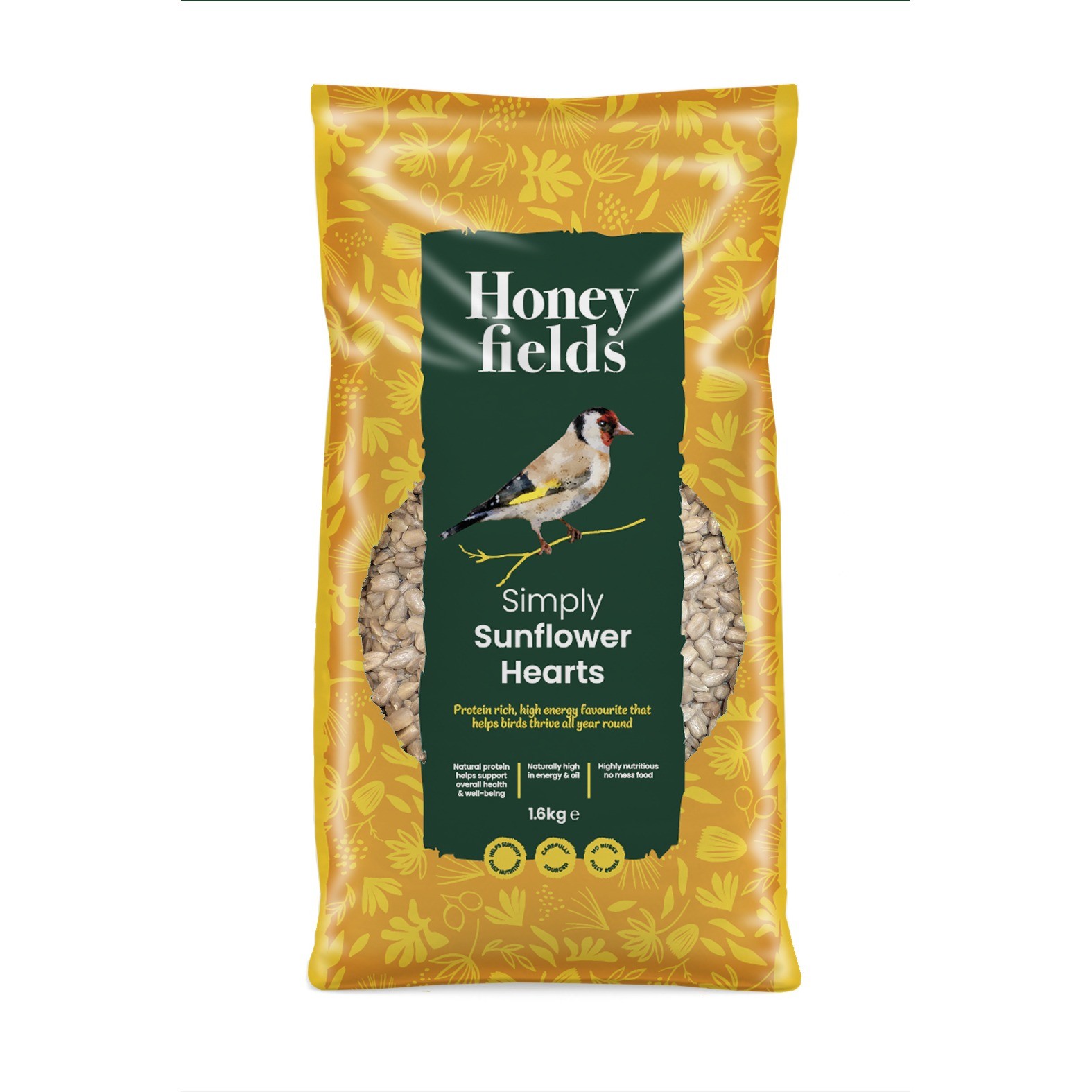 Honeyfield's Simply Sunflower Hearts Wild Bird Food - 1.6Kg
