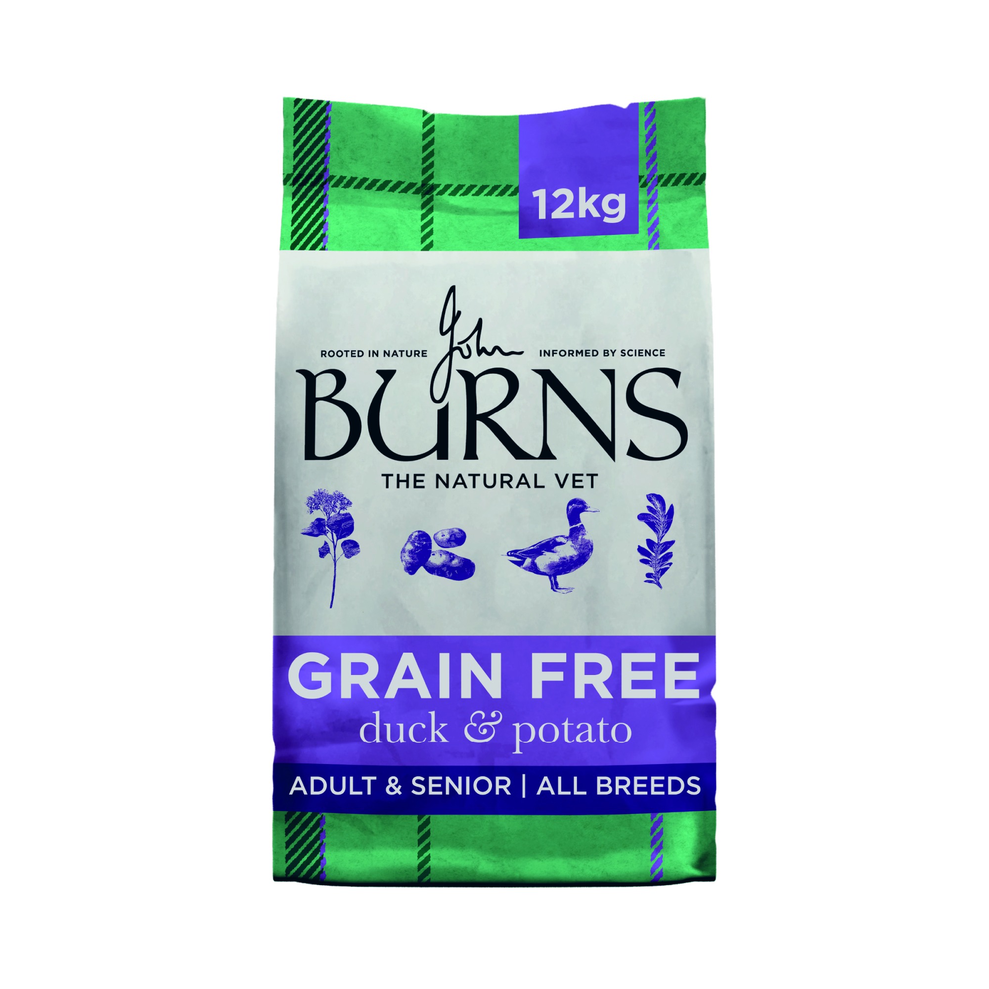 Burns Free Duck And Potato For Adult And Senior Dry Dog Food - Grain 12Kg