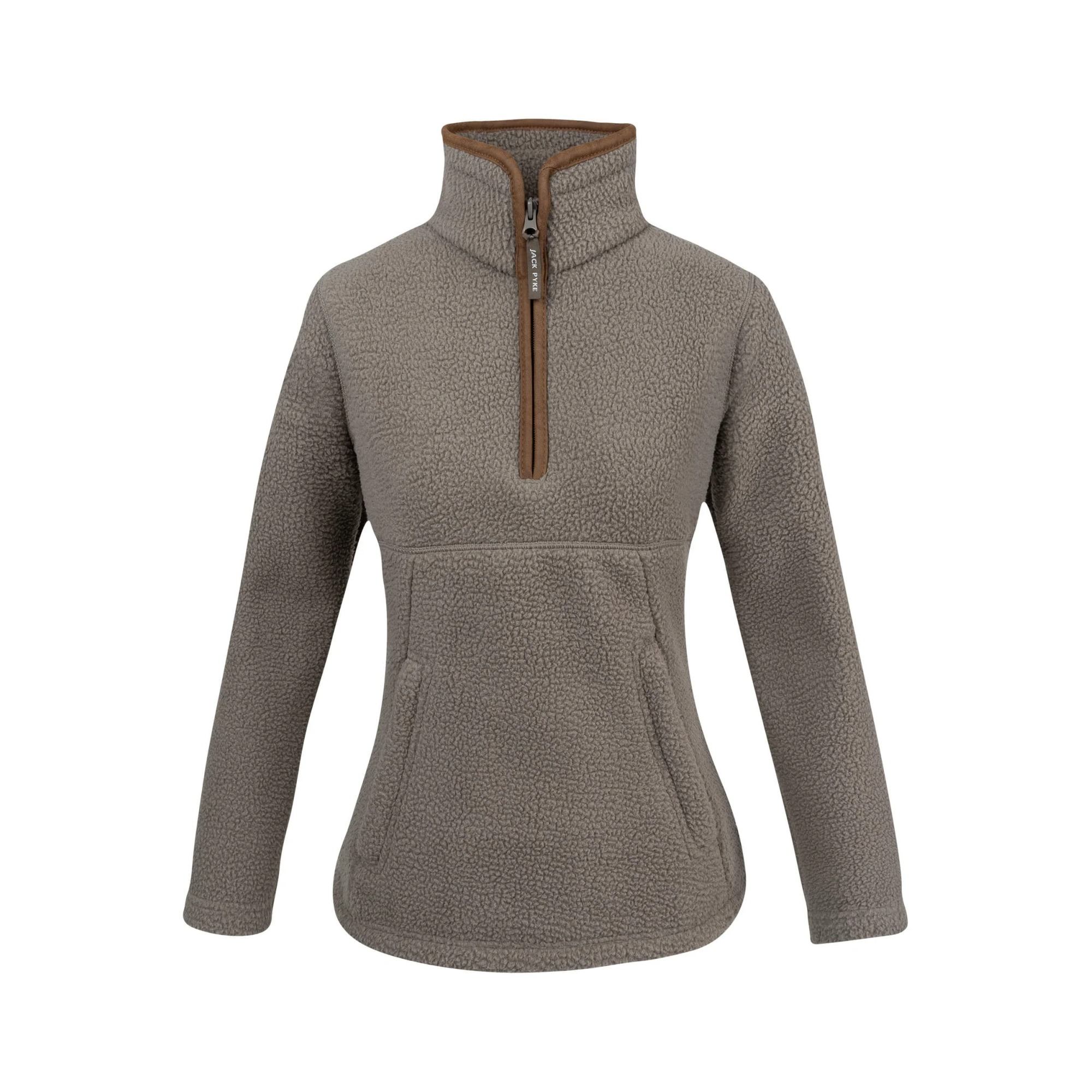 Jack Pyke Ladies 1/2 Zip Sherpa Fleece Pullover Shiitake - Large