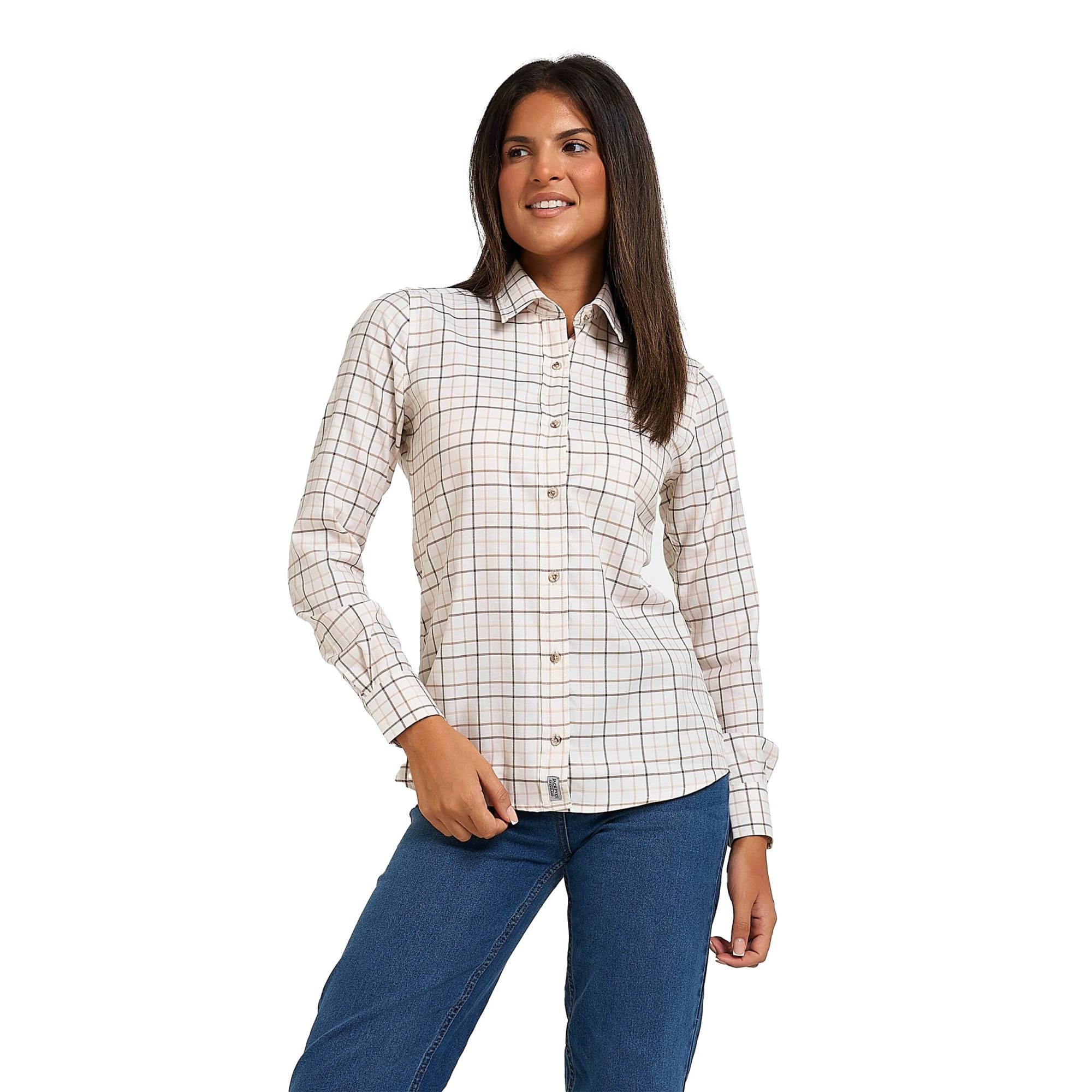 Jack Pyke Ladies Countryman Shirt Check - Brown Large