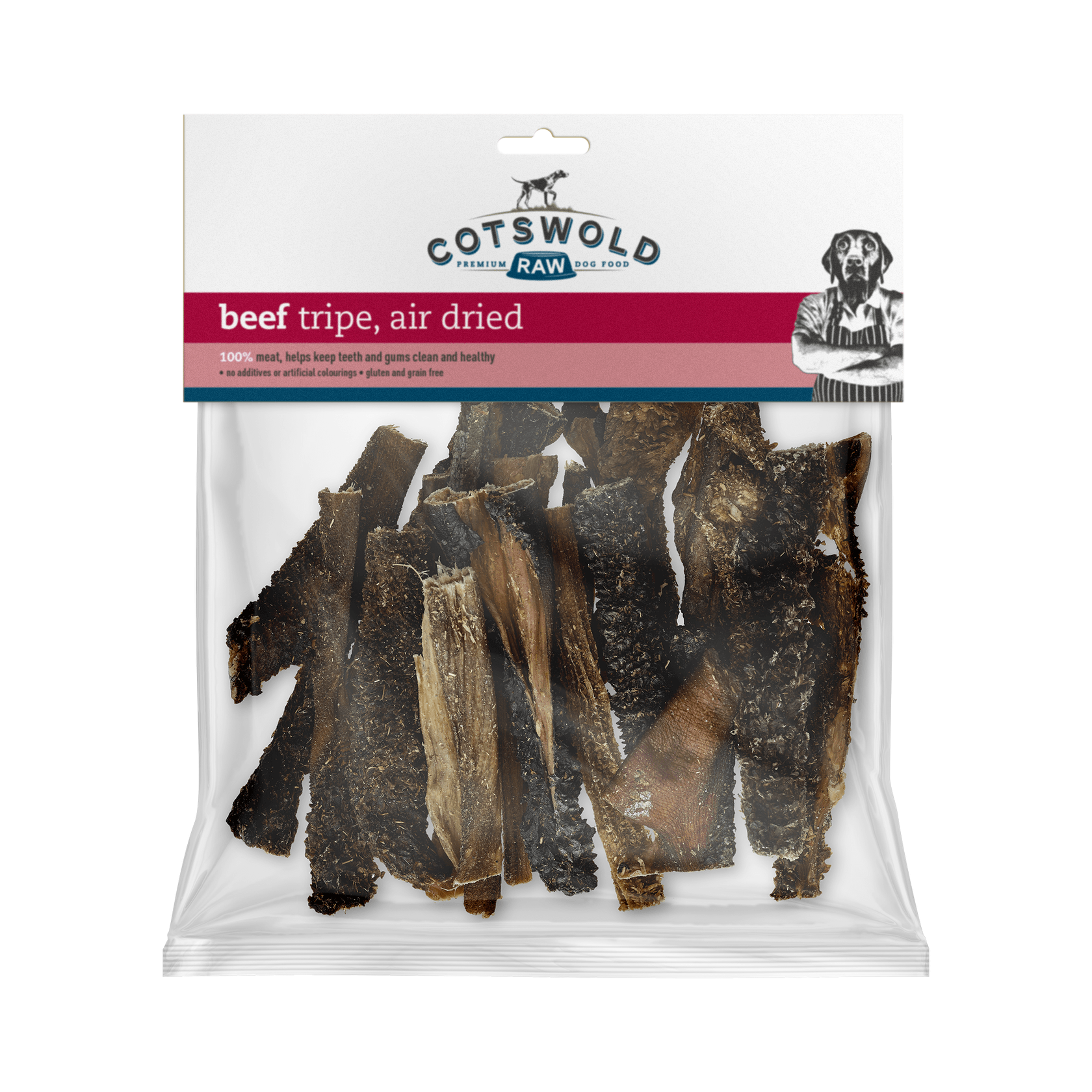Cotswold Raw Beef Tripe Air Dried Dog Treats - 250G