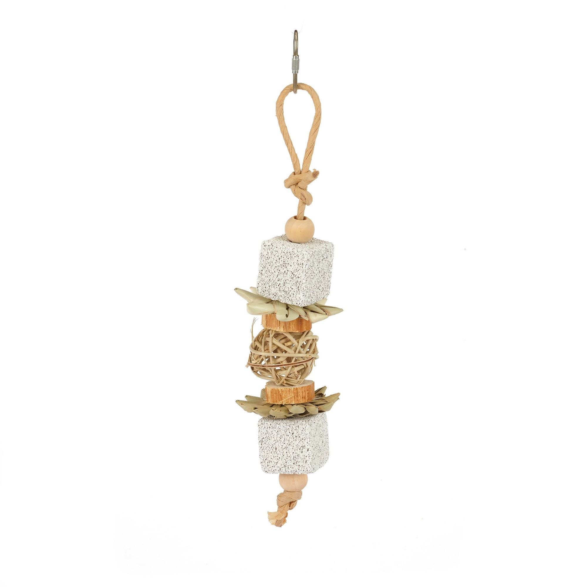 Rosewood Naturals Lava Stone Stacker Bird Toy - One Small