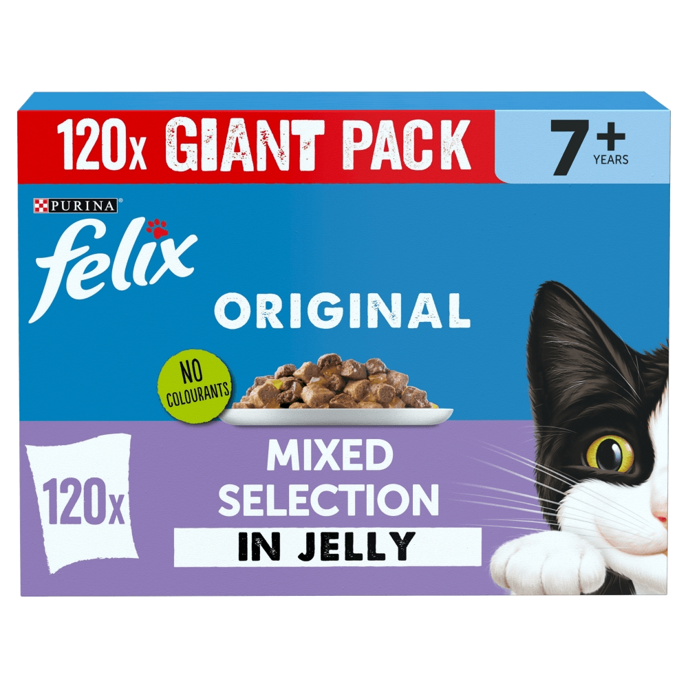Felix Original Senior 7+ Mixed Selection In Jelly Wet Cat Food - 120 X 85G